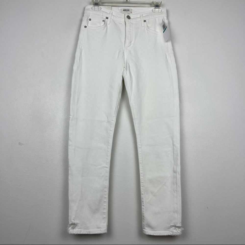 AGOLDE Toni Chewed Hem Straight Leg Jeans - Picture 3 of 9